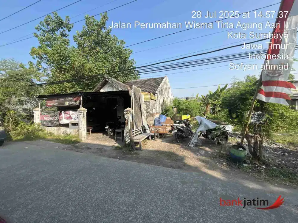 Dijual  via  lelang tanah lokasi ko tirta agung perkasa strategis dan dekat kampus