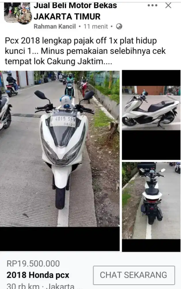 Pcx 2018 cbs lengkap