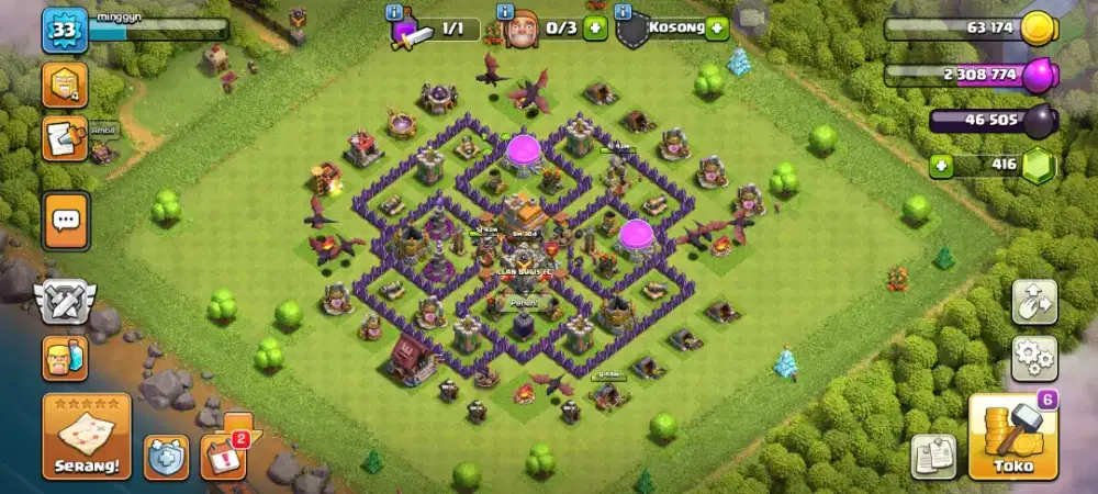 akun coc th 7 max
