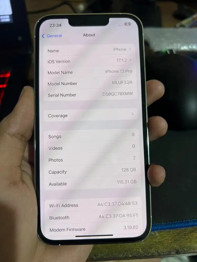 Iphone 13 pro 128gb silver inter all operator termurah
