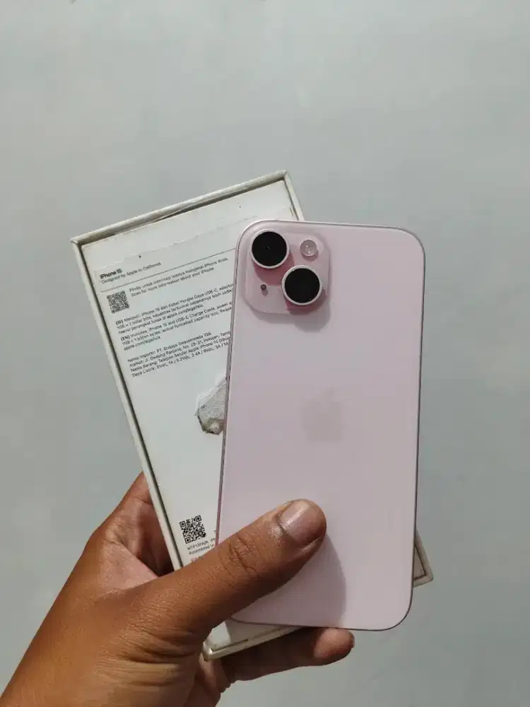 iPhone 15 128Gb Pink iBox Mulus Fullset Ori Nominus
