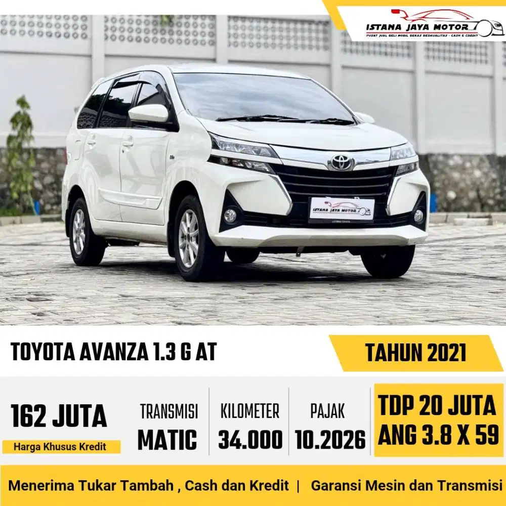 KM 34 RB Toyota Avanza 1.3 G AT 2021