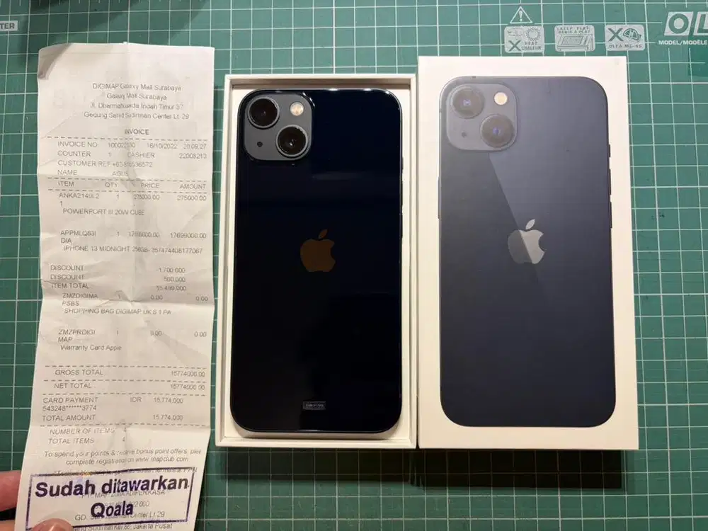 iPhone 13 256GB Midnight - Eks Digimap Resmi - 100% Original No Servis