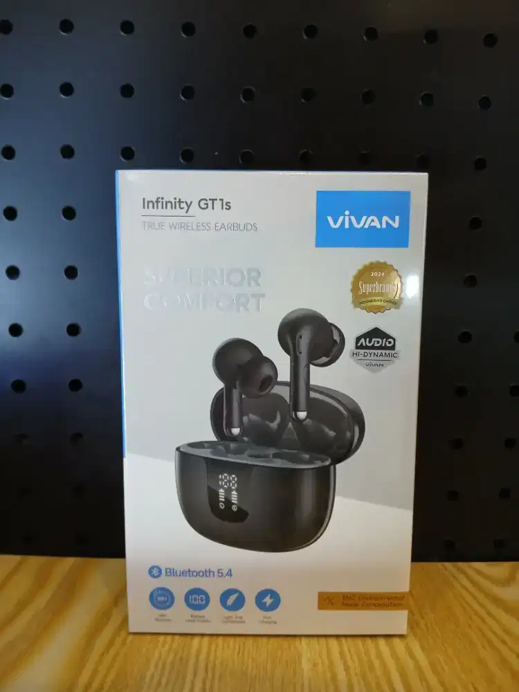 Vivan GT1S TWS Original – Suara Jernih, Baterai Tahan Lama