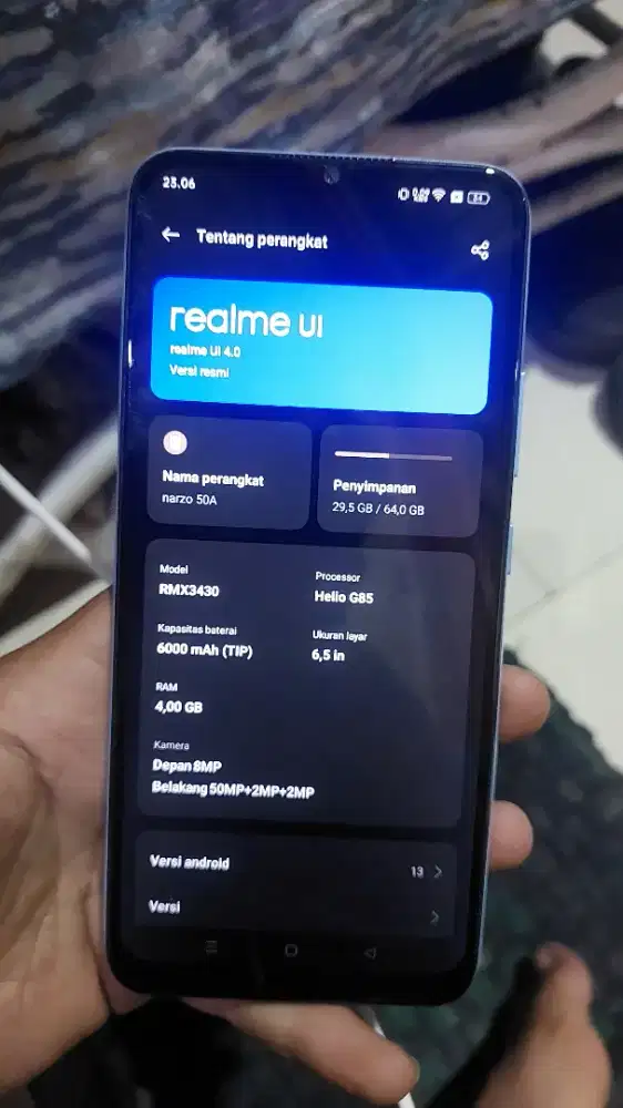 Narzo 50a 4/64 batangan