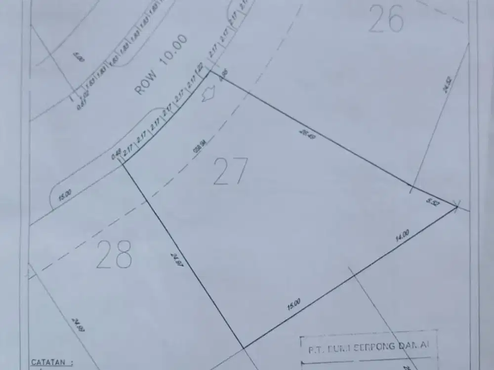 Tanah Kavling Taman Giri Loka BSD Bentuk Gentong