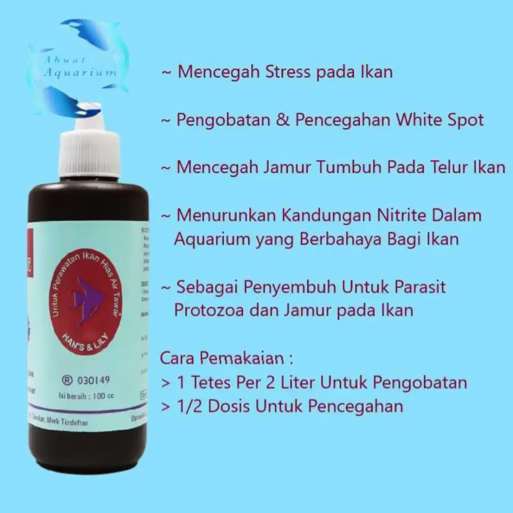 Obat biru buat ikan kesayangan bos qu