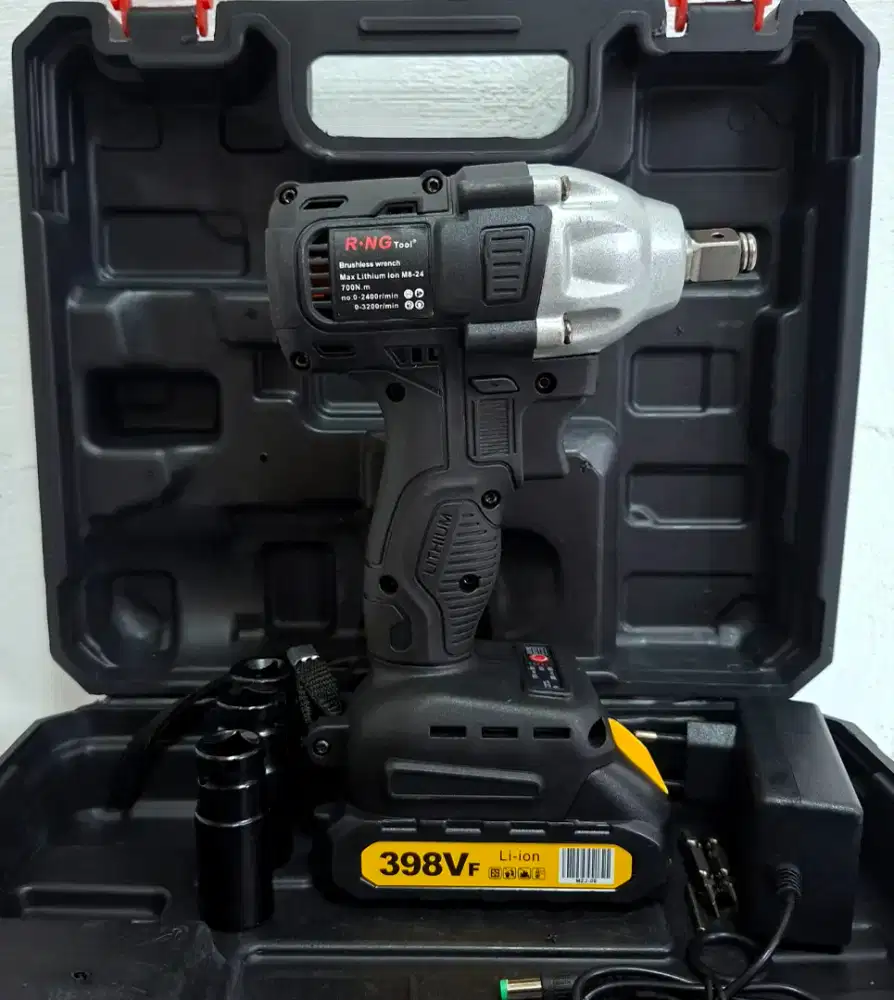 Baru mesin buka baut cordless baterai impact wrench brushless 700 nm