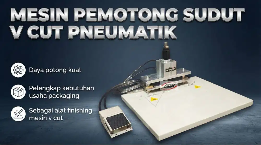 MESIN PEMOTONG SUDUT V CUT DENGAN SISTEM PNEUMATIK