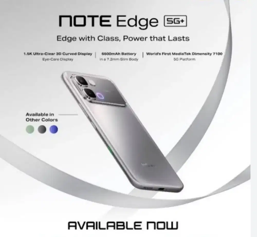 Murah Infinix Note edge 5G 8/128 & 8/256 grs resmi, bs TT