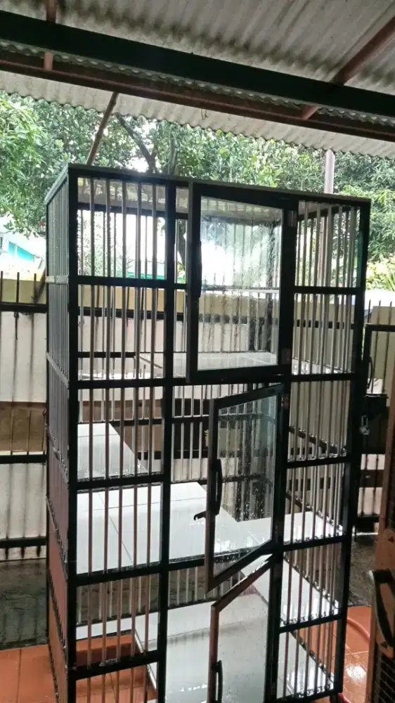 Kandang kucing alununium 3 tingkat