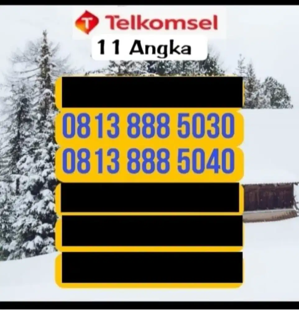 Nomor cantik simpati 11 angka seri 888