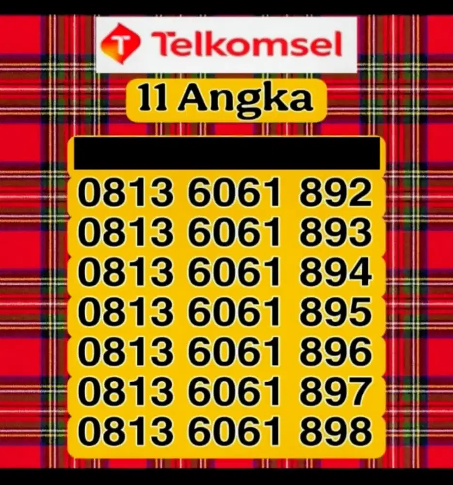 Nomor cantik simpati 11 angka area aceh