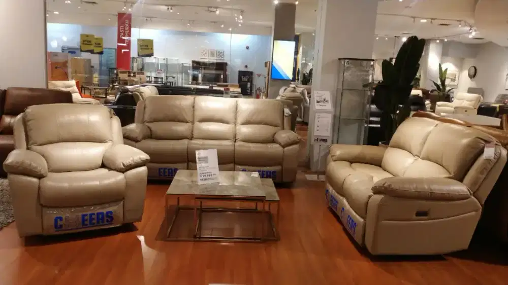 BANTING HARGA SET SOFA RECLINER CHEERS MAURICE 3+2+1 SEATER