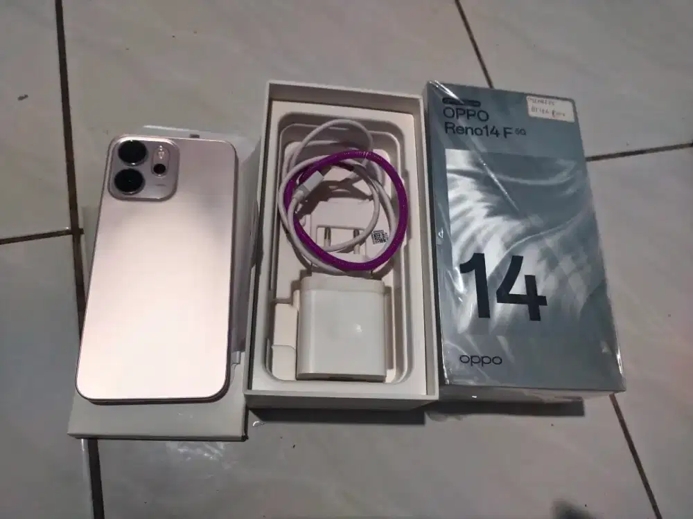 Oppo reno 14 f 5G ram 8/256 gb second fullset ori