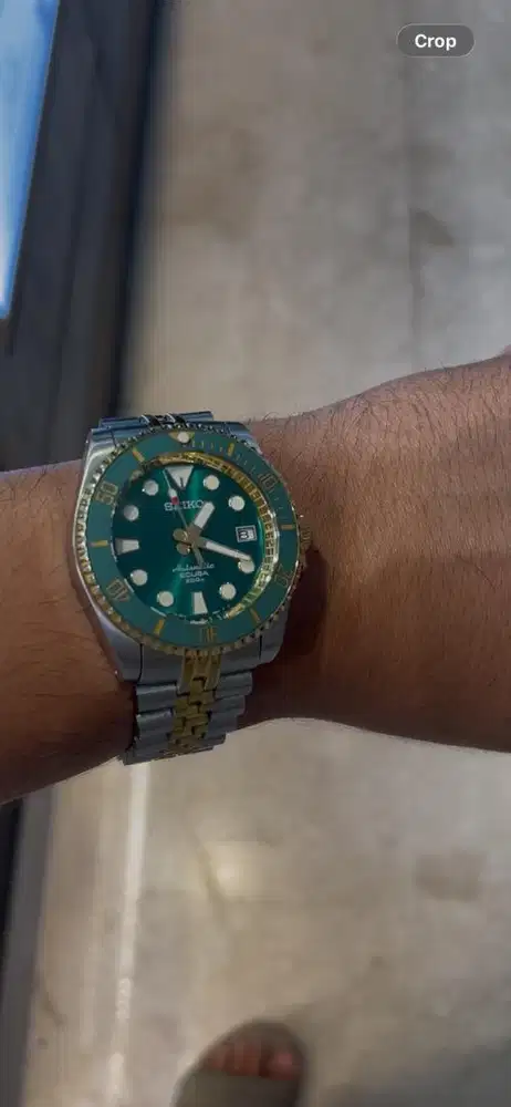 Seiko MOD Automatic Diver – Green Two Tone
