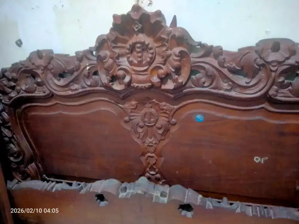ranjang tempat tidur kayu jati ukir