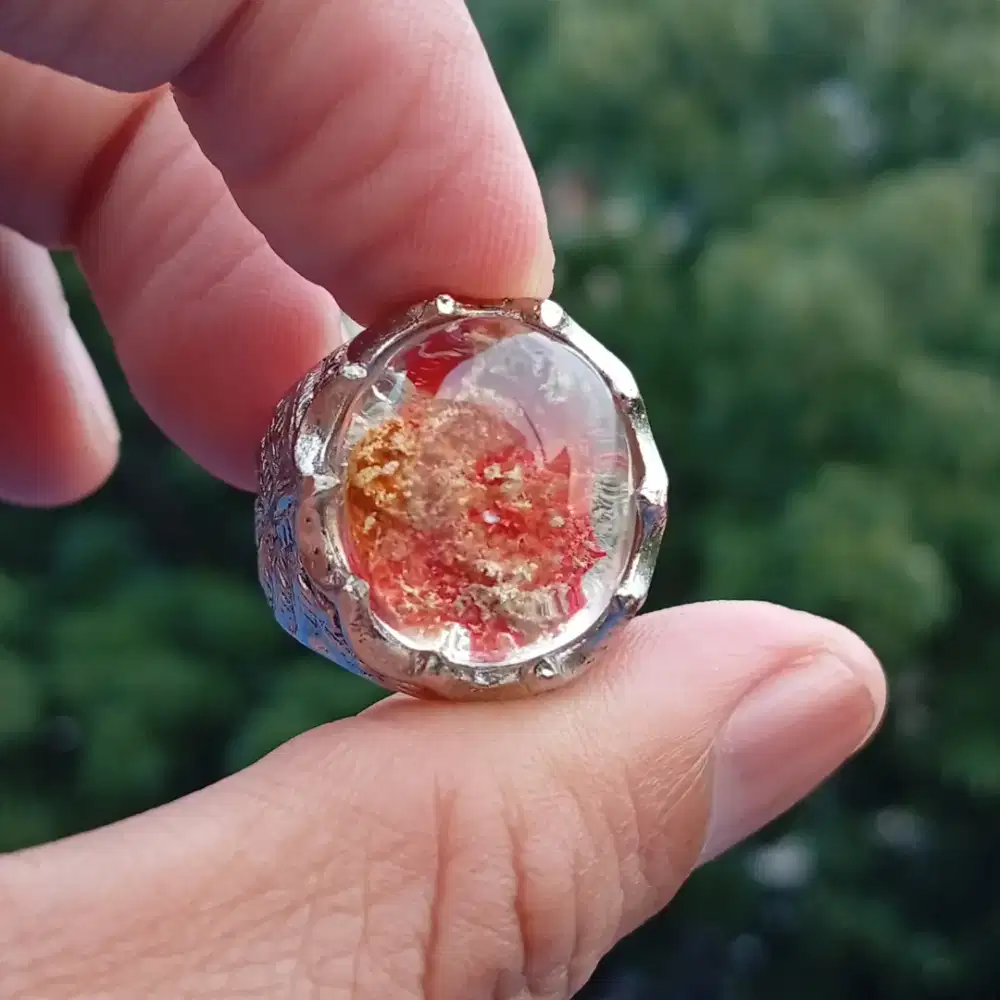 Batu Kecubung Karang Natural Phantom Rock Crystal Quartz 20 ct