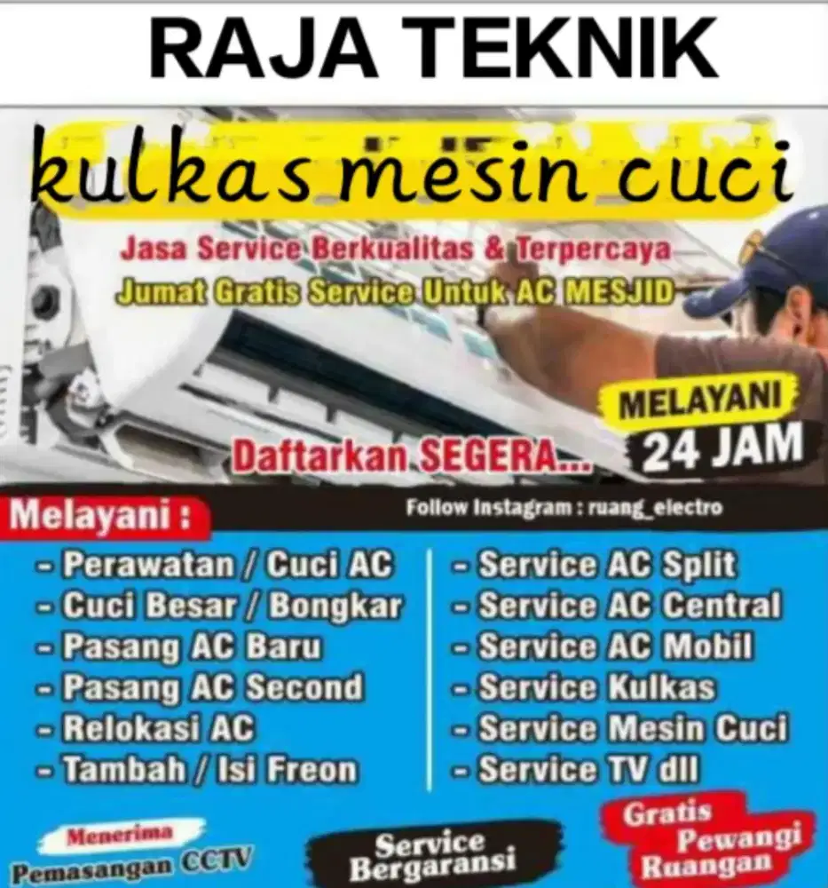 Service kulkas mesin cuci
