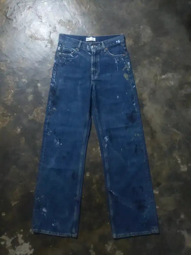 ZARA Paint Printed Denim