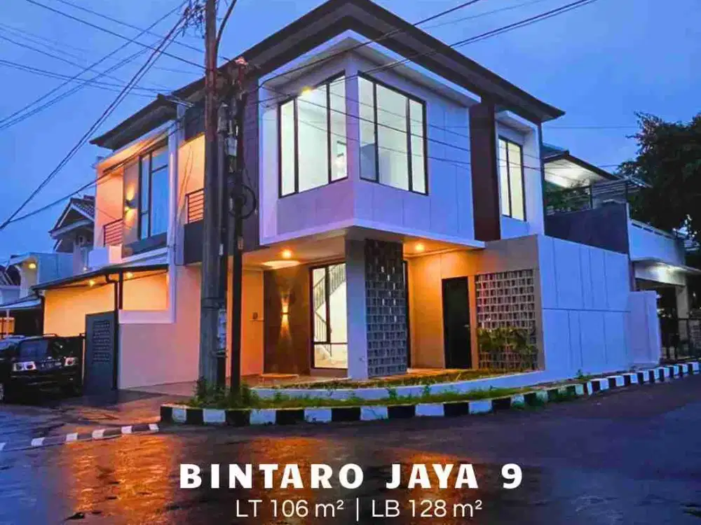 Dijual Turun Harga Rumah Hoek Brand New Siap Huni Tinggal Bawa Koper,Lokasi Strategis di Bintaro Jaya 9