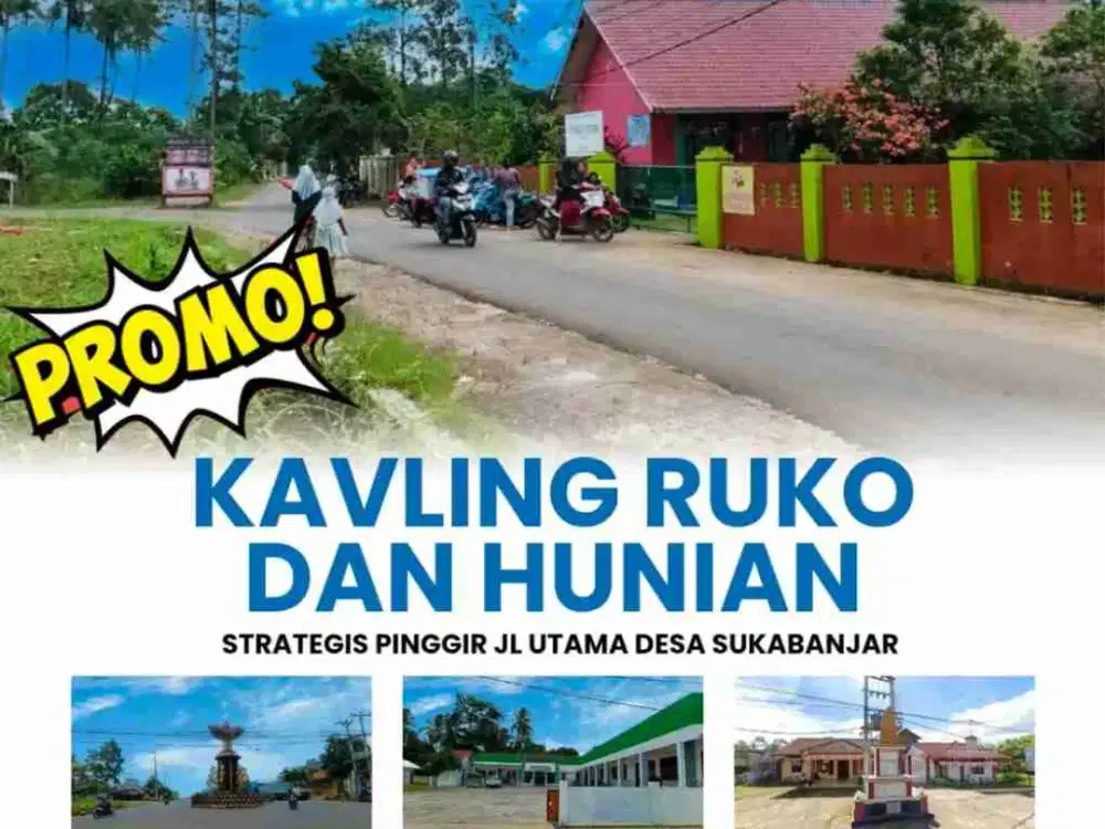 TANAH KAVLING RUKO DAN HUNIAN PINGGIR JALAN UTAMA