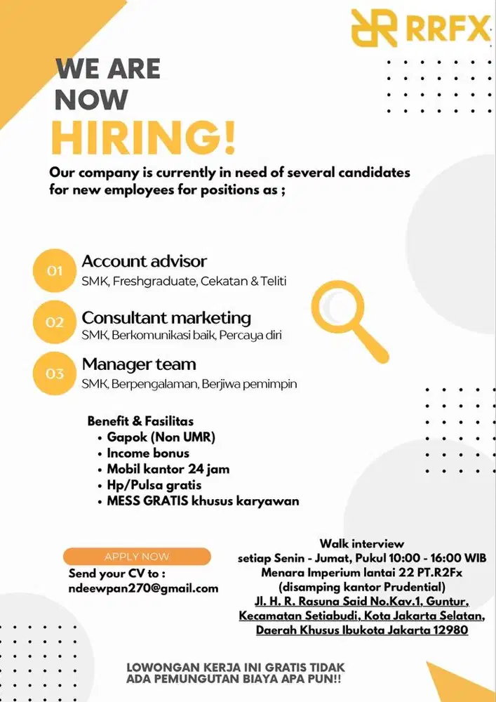 LOWONGAN KERJA DI JAKSEL