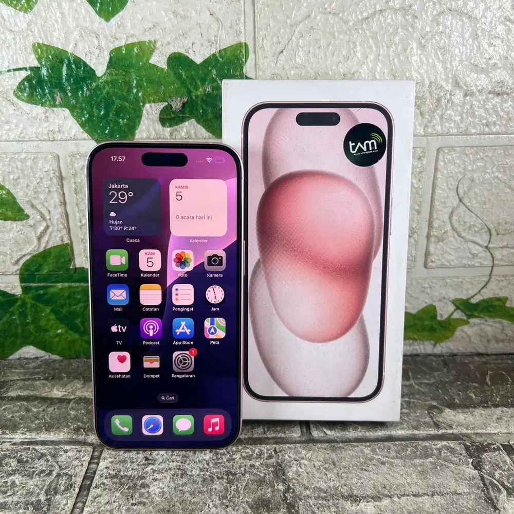 Iphone 15 basic 128 GB ibox Lengkap mulus