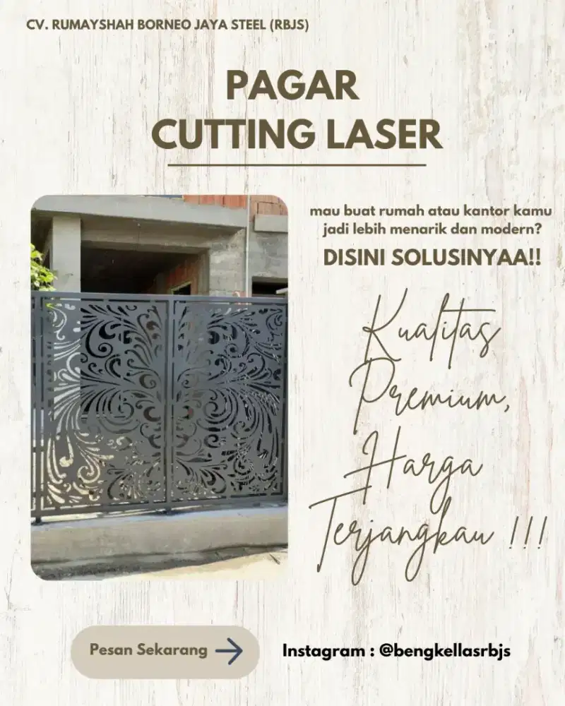 PAGAR CUTTING LASER MEWAH