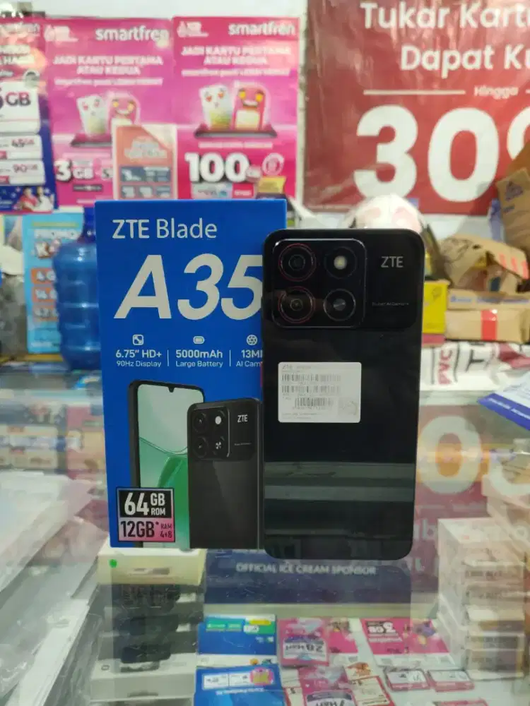 ZTE Blade A35 ram 4+8/64gb lengkap