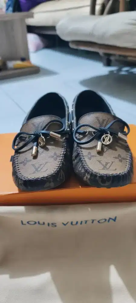 sepatu lv original gloria flat loafer