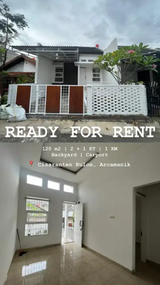 Disewakan Rumah Minimalis Nyaman – One Gate System, Arcamanik Bandung