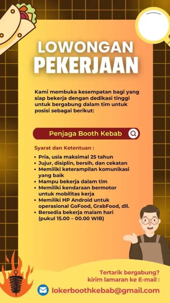 Lowongan Jaga Outlet Kebab