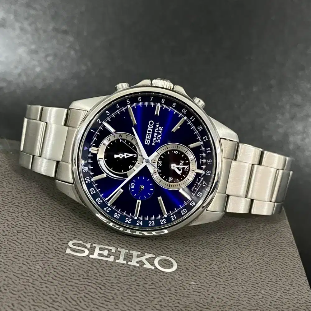 S3iko Perpetual solar spirit SPBJ003J1 blue dial