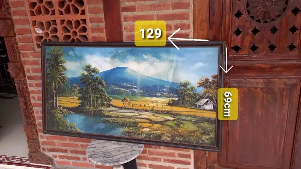 Lukisan Oil Kanvas Kuno