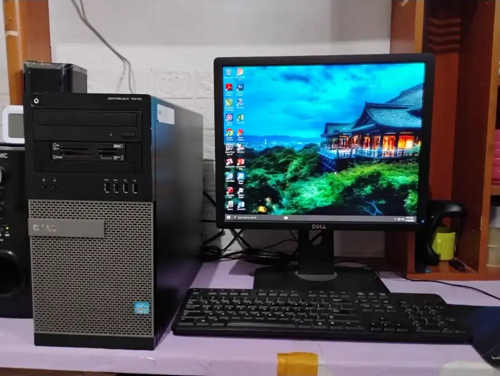 Pc intel core i5 dell + ram 8gb + monitor 19inch fullset siap pakai