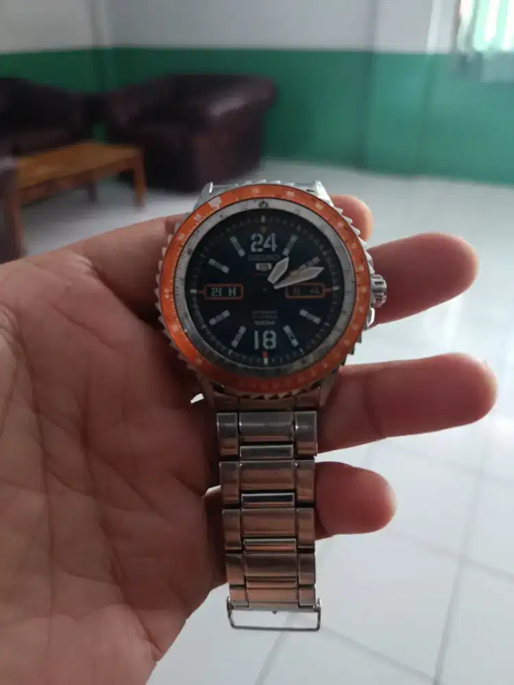 Seiko 5 Sports SRP351K1 Automatic Blue Dial Stainless Steel Strap