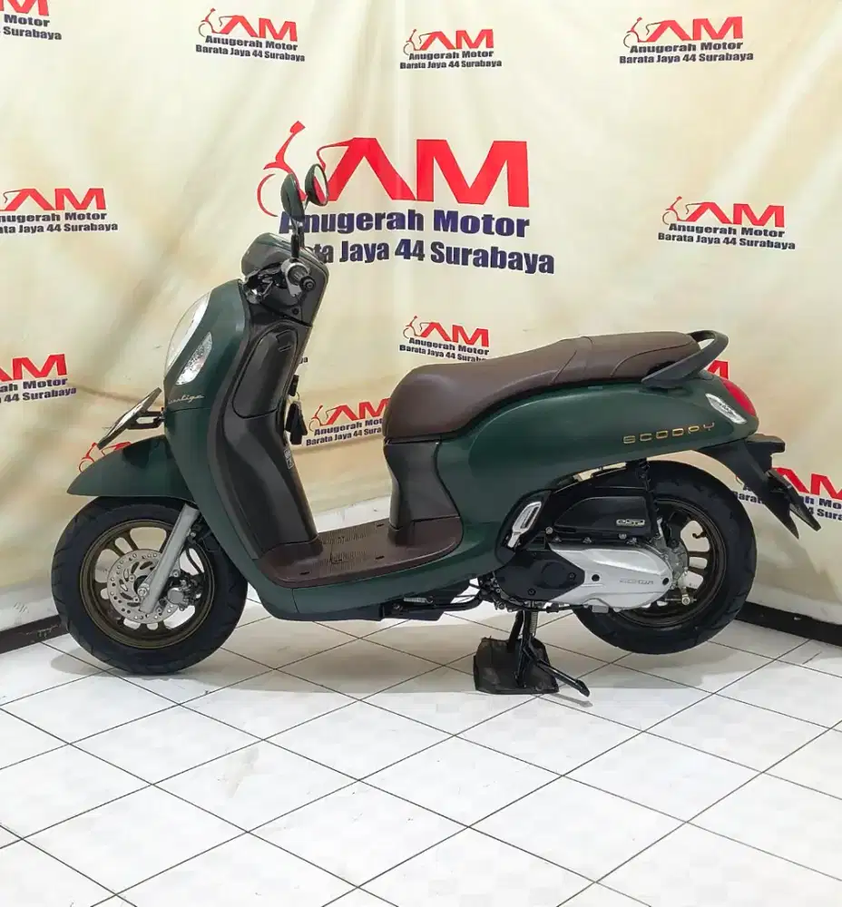 Ready Km 10 Ribu Honda Scoopy Prestige tahun 2023 Hijau Doff