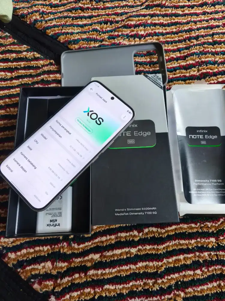 Infinix note edge ram 8/256 fullset original