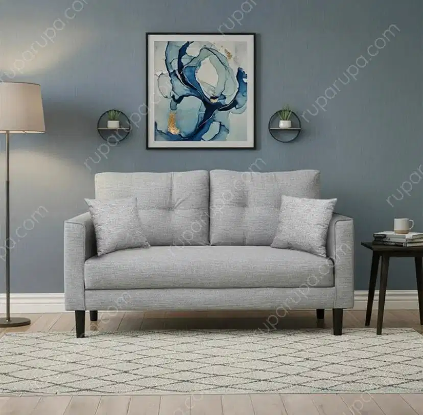 Informa Neo Aryana Sofa Fabric 2 Seater - Abu-abu