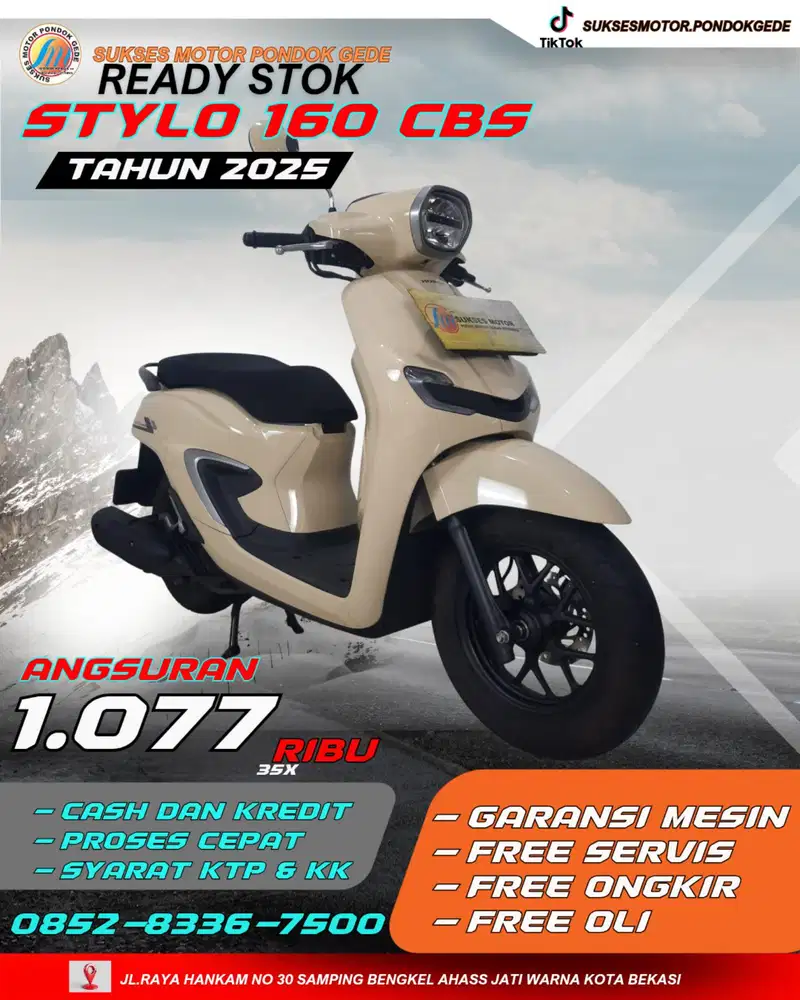 ANGSURAN TERJANGKAU HONDA STYLO 160 CBS TAHUN 2025