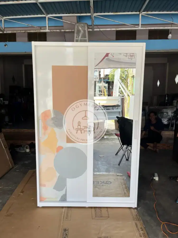 PROMO LEMARI PAKAIAN BESI PINTU SLIDING HARGA TERMURAH GRATIS ANTAR
