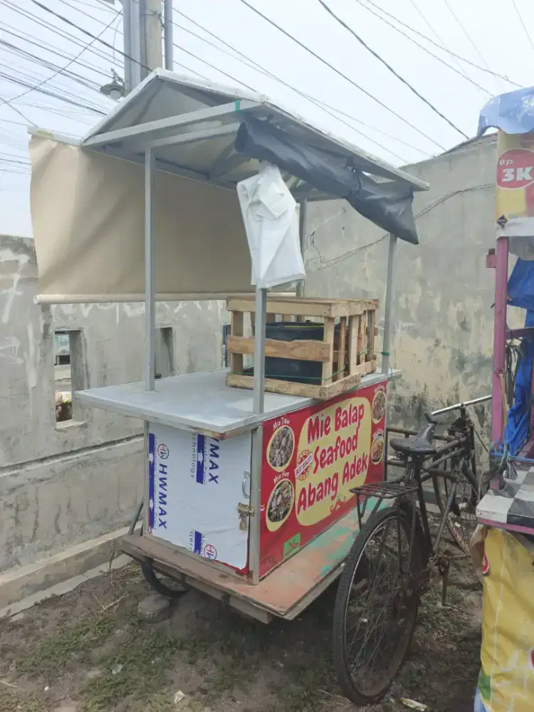 Gerobak becak untuk jualan