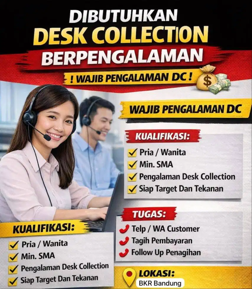 LOWONGAN KERJA DESK COLLECTION BERPENGALAMAN