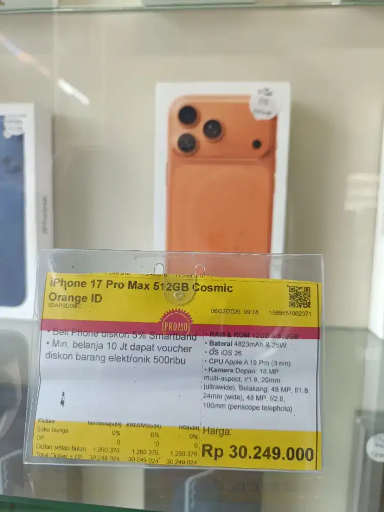 Kredit Kredivo iPhone 17 Promax Cosmic Orange 512GB