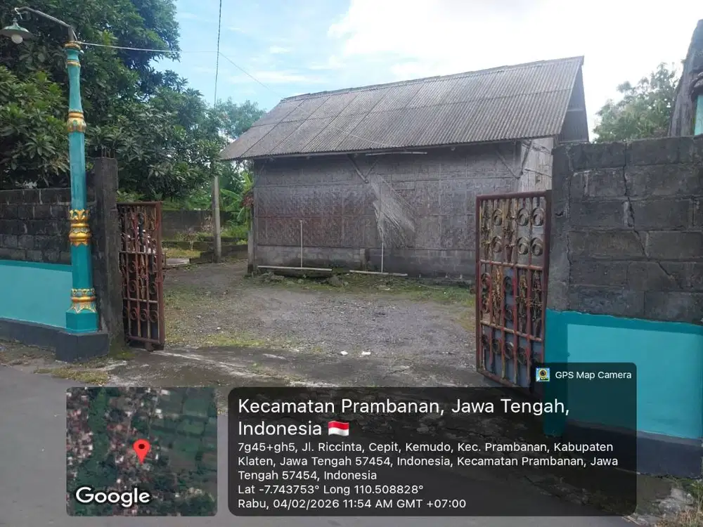 Tanah SHM 2.882 m² Kemudo Prambanan – Pekarangan & Sawah, Bisa Boronga