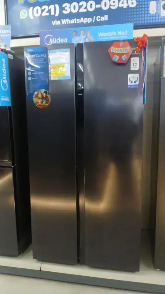 KULKAS MIDEA MDRS715FGF28ID 558L 140W INVERTER