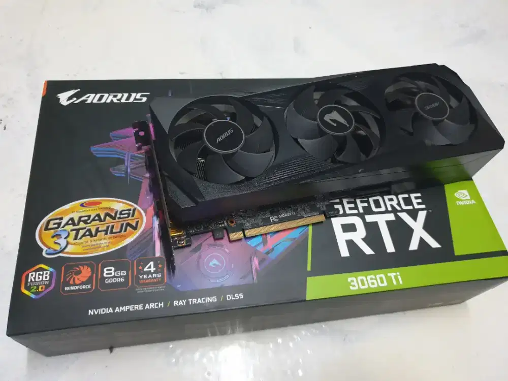 Dijual Cepat VGA RTX 3060 Ti Aorus Elite Gigabyte (Rare Item)