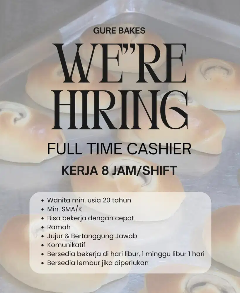 LOKER KASIR GURE BAKES