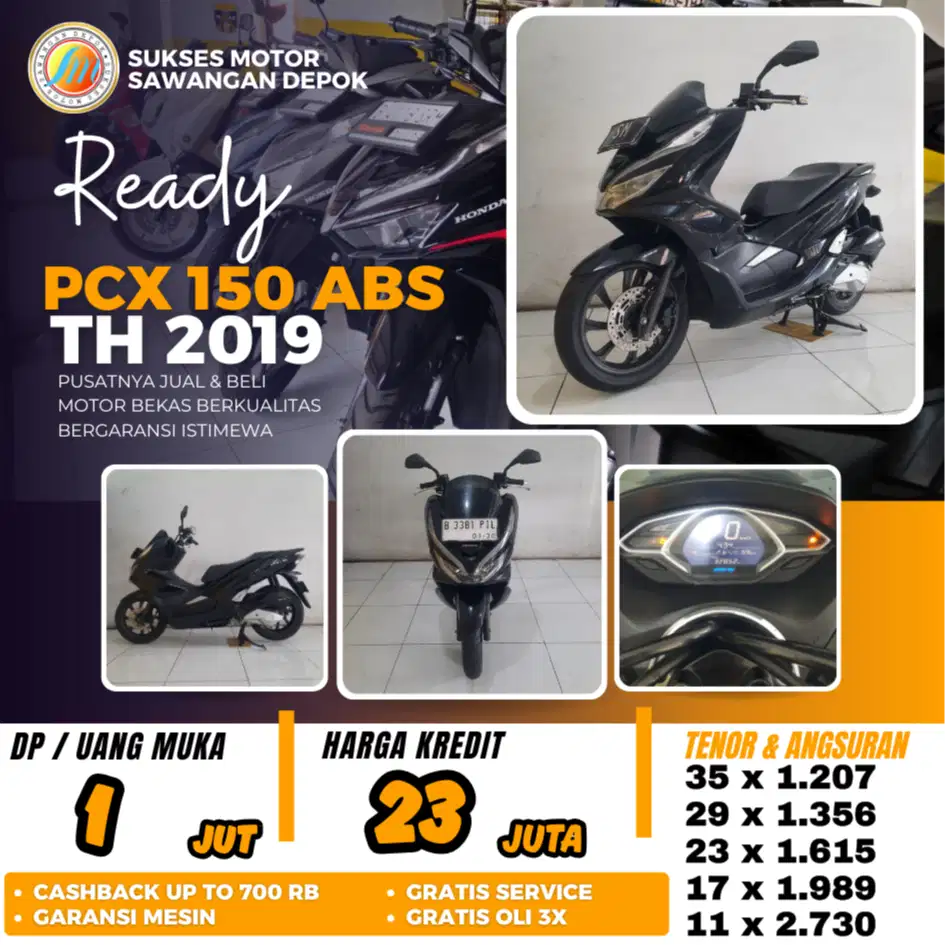 MULUS BERGARANSI HONDA PCX 150 ABS TH 2019 BISA CASH KREDIT DP 1 JUTA